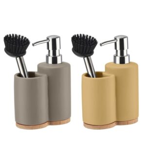 SET DOSIFICADOR LIMPIEZA DE COCINA GRIS CERÁMICA