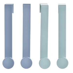 PERCHERO COLGANTE DE PUERTA SET 3 METAL AZUL 2X5X17