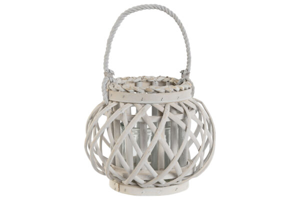 PORTAVELA MIMBRE CRISTAL BLANCO