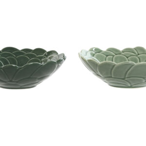BOL HOJAS RELIEVE PORCELANA